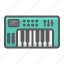 analog, digital, instrument, music, piano, play, synthesizer 