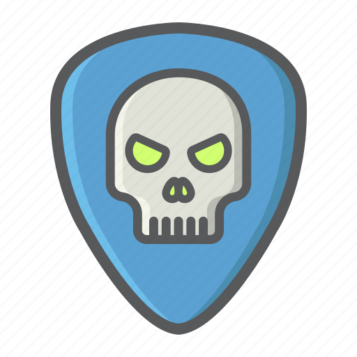 Guitar, music, pick, play, rock, skull, sound icon - Download on Iconfinder