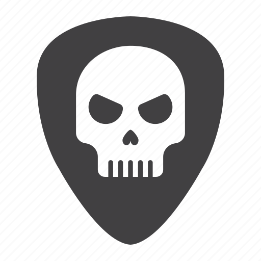 Guitar, music, pick, play, rock, skull, sound icon - Download on Iconfinder