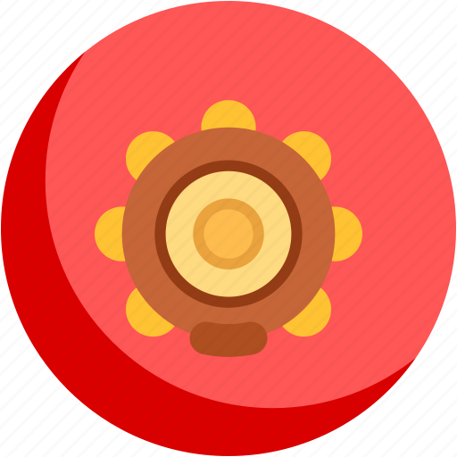 Tambourine, music, and, multimedia, percussion, instrument, musical icon - Download on Iconfinder