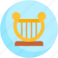 lyre, musical, instrument, music, and, multimedia, string, orchestra 