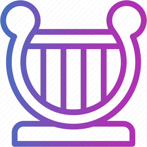 Lyre, musical, instrument, music, and, multimedia, string icon - Download on Iconfinder