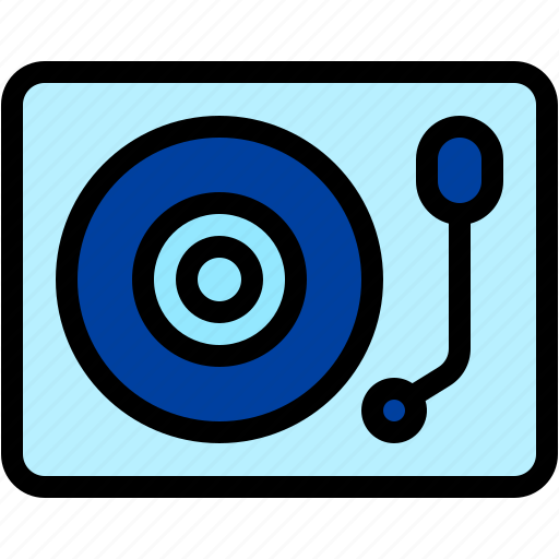 Vinyl, player, music, and, multimedia, disc, turntable icon - Download on Iconfinder