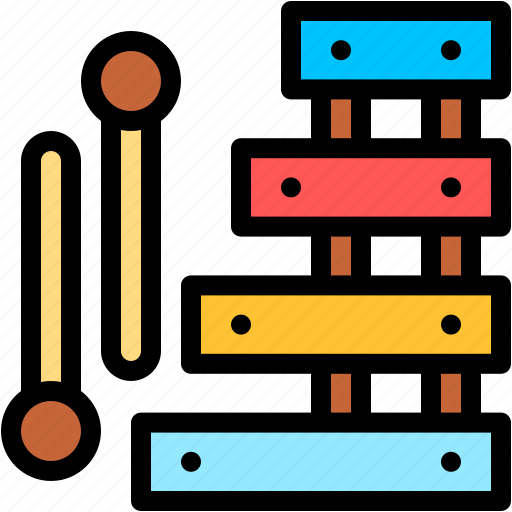 Glockenspiel, xylophone, music, percussion, and, multimedia, instrument icon - Download on Iconfinder