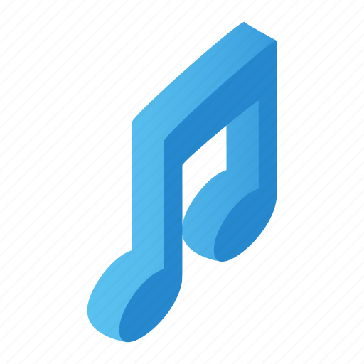 Isometric, line, melody, music, musical, note, sound icon - Download on Iconfinder