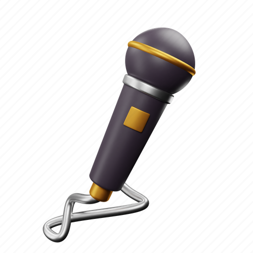 Microphone, music, sound, audio, play 3D illustration - Download on Iconfinder