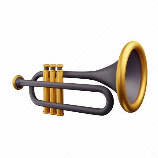 Trumpet, music, sound, audio, play 3D illustration - Download on Iconfinder