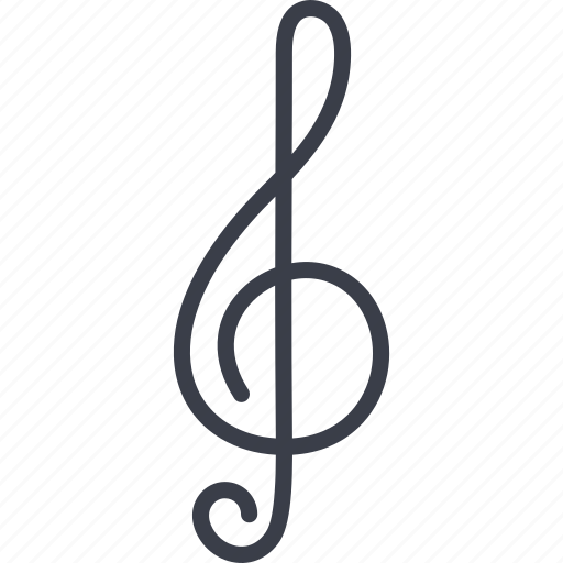 Music, musical sign, audio, sound, treble clef icon - Download on Iconfinder