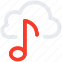 cloud, music, music storage, playlist, songs, soundtracks, storage icon