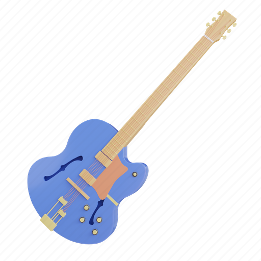 Guitar, instrument, music, musical, jazz, pop, rock 3D illustration - Download on Iconfinder
