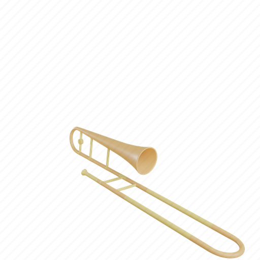 Trombone, trumpet, tuba, instrument, musical, music, jazz 3D illustration - Download on Iconfinder