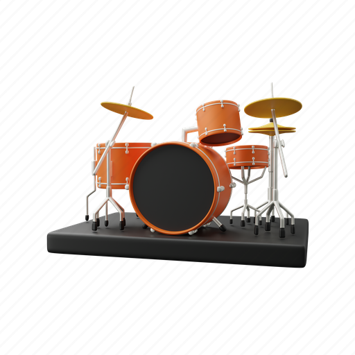 Drum, stage, percussion, equipment, entertainment, musical, music 3D illustration - Download on Iconfinder