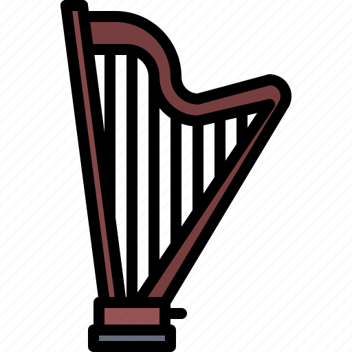 Harp, music, instrument, concert icon - Download on Iconfinder