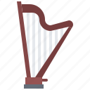 harp, music, instrument, concert