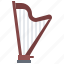 harp, music, instrument, concert 