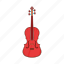 cartoon, cello, instrument, music, musical, sign, string 