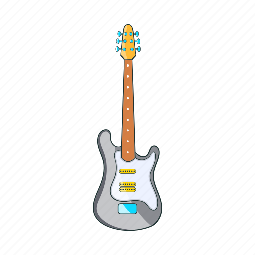 Cartoon, electric, guitar, music, musical, rock, sign icon - Download on  Iconfinder
