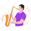rock band, musical, concert, performance, people, male, music, saxophone, instrument 
