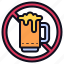 no alcohol, forbidden, beer 