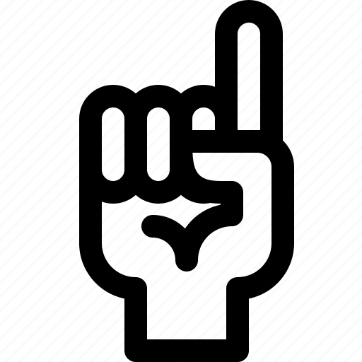 Tawheed, hand, index, finger, forefinger, pointing icon - Download on Iconfinder
