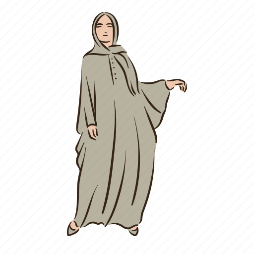 Muslim, woman, arabic, hijab, islam, fashion icon - Download on Iconfinder