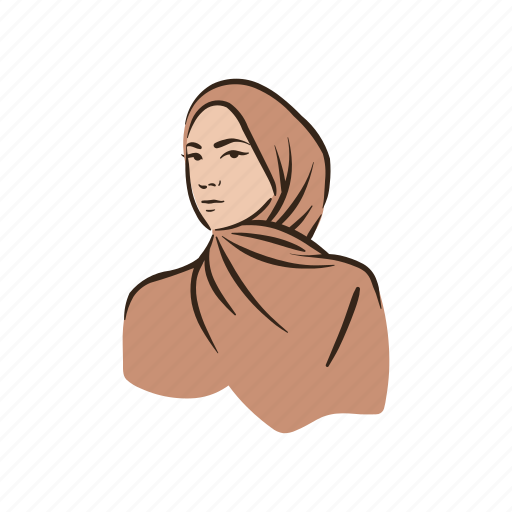 Muslim, woman, hijab, abaya, islam, fashion icon - Download on Iconfinder