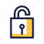 lock, open, password, secure, security 