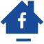 facebook, home, house, social 