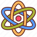 atomic, energy, atom, nucleus, circle, rings, orbits