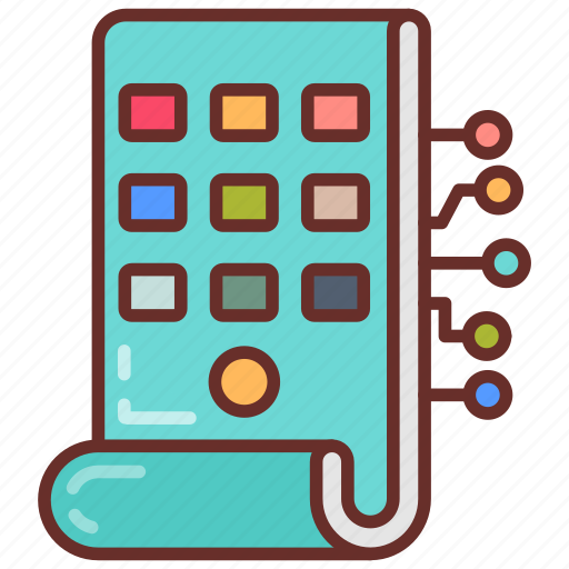 Flexible, electronics, device, gadget, buttons, colors, sensor icon - Download on Iconfinder