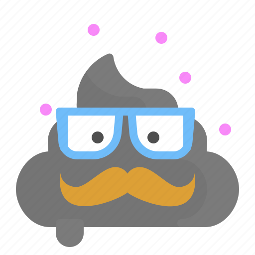 Emoji, face, hipster, moustache, poo, shit icon - Download on Iconfinder