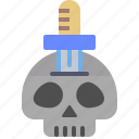 skull, sword, weapon, wund