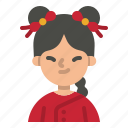 chines, girl, avatar, user, people