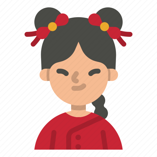 Chines, girl, avatar, user, people icon - Download on Iconfinder