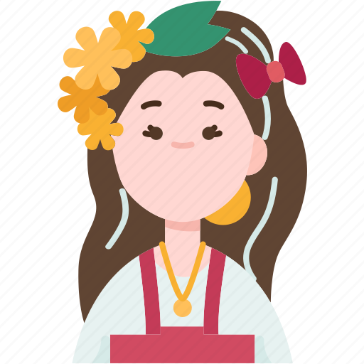 Greek, woman, pretty, flowers, adornment icon - Download on Iconfinder