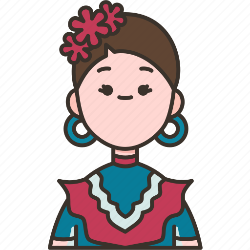 Dominican, traditional, dress, pretty, woman icon - Download on Iconfinder