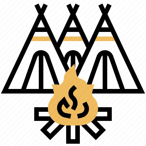 American, bonfire, campground, native, teepee icon - Download on Iconfinder
