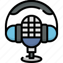 advertising, advertisement, marketing, promotion, ad, podcast, microphone, headphone, broadcasting