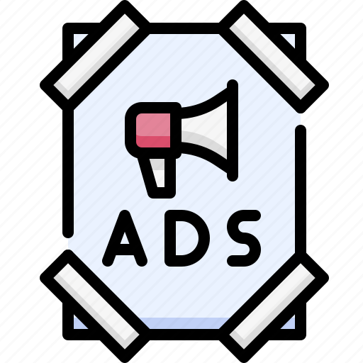 Advertising, advertisement, marketing, promotion, ad, poster, megaphone icon - Download on Iconfinder