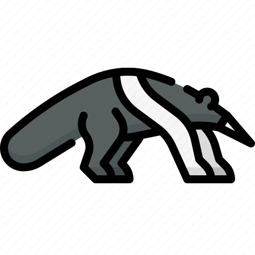 Animal, zoo, wildlife, wild, animals, anteater icon - Download on Iconfinder