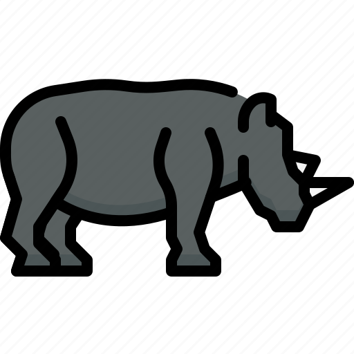Animal, zoo, wildlife, wild, animals, rhinoceros icon - Download on Iconfinder