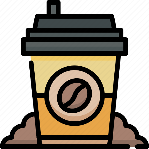 Beverage, beverages, drink, food, coffee cup, disposable coffee, instant coffee icon - Download on Iconfinder