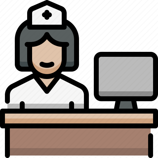 Hospital, medical, healthcare, health, front desk, help desk, reception icon - Download on Iconfinder