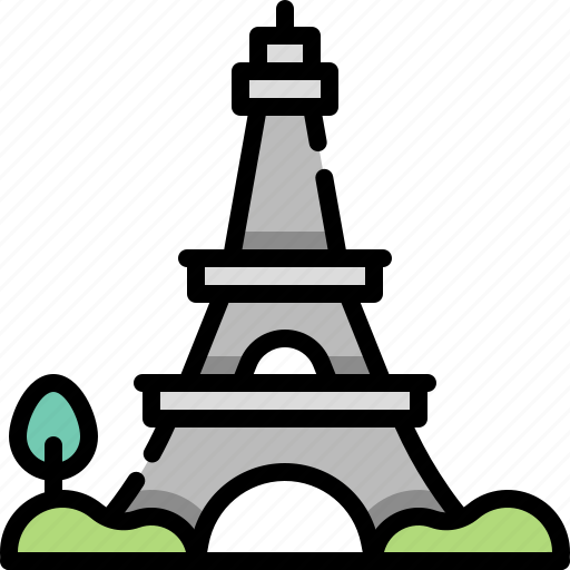 Landmark, monument, building, eiffel tower, tower, paris, france icon - Download on Iconfinder