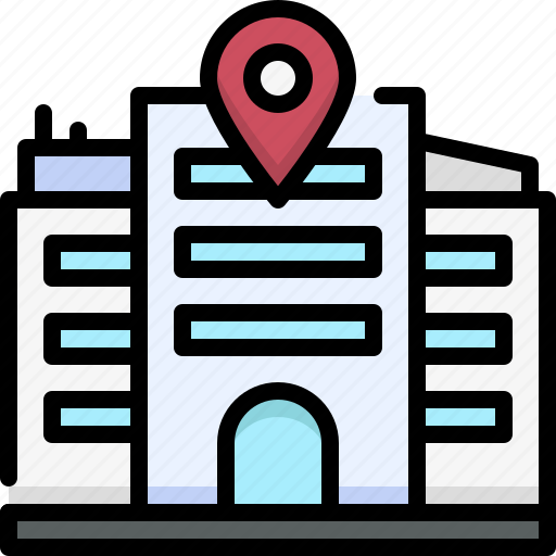 Office, business, company, building, room, pin, location icon - Download on Iconfinder