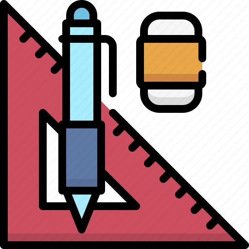 Office, business, company, stationery, tools, pen, ruler icon - Download on Iconfinder