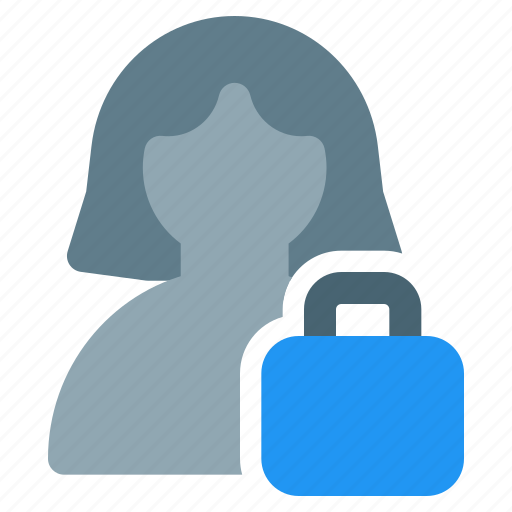 Lock, padlock, secure, single woman icon - Download on Iconfinder