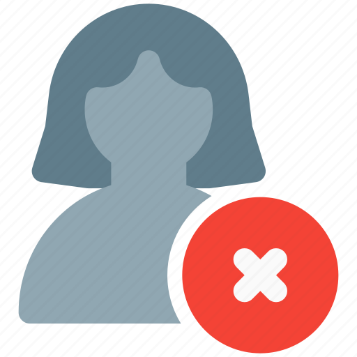 Cross, cancel, close, single woman icon - Download on Iconfinder