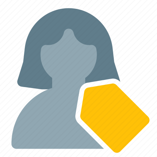 Tag, label, sticker, single woman icon - Download on Iconfinder