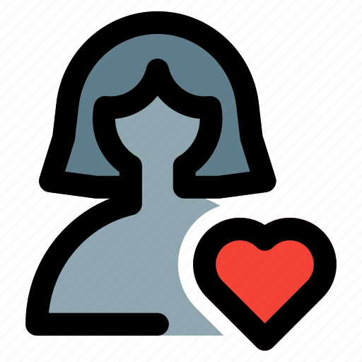 Love, shape, heart, single woman icon - Download on Iconfinder